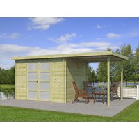 25 % Discount! Gerätehaus Modell Umea 7,38 m² + 200 cm Anbau 12m² Unkategorisiert online kaufen
