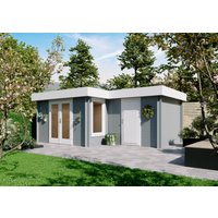 26 % Discount! Fjordholz Flachdach Holzgartenhütte Modell Tobi 28 B 15m² Unkategorisiert online kaufen