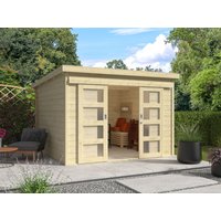 26 % Discount! Pultdach Holzgartenhütte Modell Ella 28-C mit Schiebetü 9m² Unkategorisiert online kaufen
