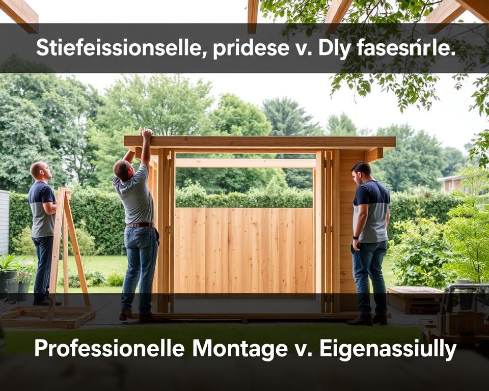 Gartenhaus Montage Vergleich
